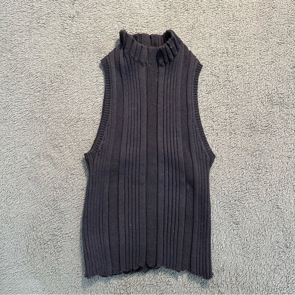 RW & Co navy knit tank top